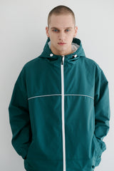 ラウンドラインフーデッドジャケット/BSR2223FWJK046 ROUND LINE HOODED JACKET GREEN