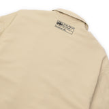 [UNISEX] Satin-Trimmed Padded Racing Jacket (Beige)