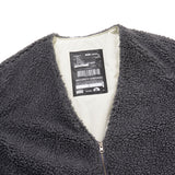 [UNISEX] Reversible Faux Fur Cardigan Coat (Grey) (6656668762230)