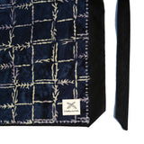 [Patchwork Canvas Bag] Reef Check - Navy (6625177763958)