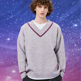 ボウクルラインVネックニット / Boucle line v neck knit