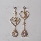 ムーンアンドベイビーエンジェルピアス / Moon and Baby Angel Piercing - Champagne Pink