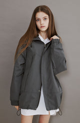 RIPSTOP 2WAY ZIP-UP JACKET [S.GREY] (6613804286070)