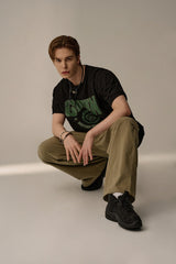 SUEDE COTTON CARGO PHANTS (KHAKI)