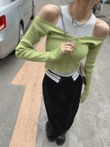 イエロービーントップカーディガンツーピース/yellow bean top cardigan two-piece