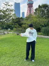 ハイドオーバーサイズフィットニットロングスリーブTシャツ