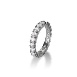 3MM プロング セッティング テニス リング / 3MM Prong Setting Tennis Ring (black silver)