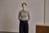ドレープジャージートップス/DRAPE JERSEY TOP_KHAKI