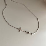 クロススマイルシンプルネックレス/svi Cross Smile Simple Necklace