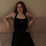 Black Halter Neck Top