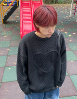 Heart knit /  overfit knit