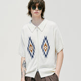 チマヨパターンニットカーディガン / CHIMAYO PATTERN KNIT CARDIGAN CREAM