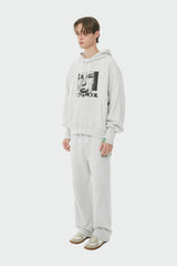 パッチスウェットパンツ/Patch sweatpants(light grey)