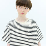 ストライプテリーハーフスリーブTシャツ / Stripe terry half sleeve tshirt