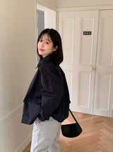 [SHOPPERMADE] Classic Half Trench Coat (2color)