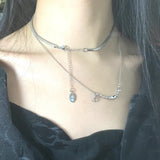 サージカルスチールネックレス/surgical steel necklace