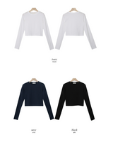 Basic Crop Long Sleeve T-shirt (3color)