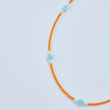 フラワーネックレス/FLOWER ORANGE NECKLACE
