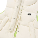 CHERRY CROP STRING DOWN VEST [IVORY]