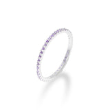 [S925]１㎜テニスリング/[S925] 1MM Violet Tennis Rilng (silver)