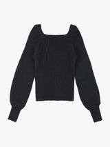 RIB PUFF SWEATER