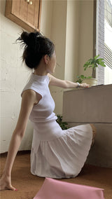 アンフッテッドトップ スカート ツーピース/Unfooted Top Skirt Two Piece