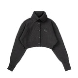 メリノウールタートルネッククロップカーディガン / MERINO WOOL TURTLE NECK CROP CARDIGAN
