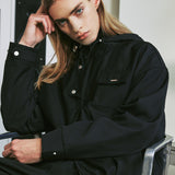 FRONT ARCH COVER HOODIE BLOUSON BLACK