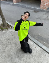 スナップワイドブラックデニムパンツ