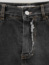 フォールドデニムスカート/FOLD DENIM-BLACK
