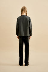 チェリーアーチロゴウーブンピストトップ／CHERRY ARCH LOGO WOVEN PISTE TOP [GRAY CHARCOAL]