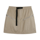 ナイロンファスナーミニスカート /Nylon Zipper mini skirt [2 Color]