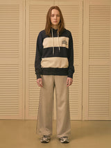 WIDE STRIPE RAGLAN HOODIE (NAVY) (6675313950838)