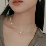 シルバーボクシーネックレス / silver boxy necklace (yellow gold plated / platinum gold plated)