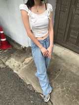 Wander brushed denim pants