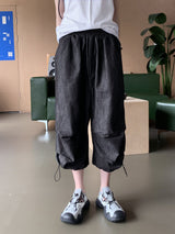 [フェードなし] ストリング ツーウェイ ワイド デニム ショートパンツ パンツ/ [NONE FADE] Seulti String Two-Way Wide Denim Shorts Pants