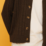 カシミアブレンドカーディガン/CASHMERE BLEND CARDIGAN_BROWN
