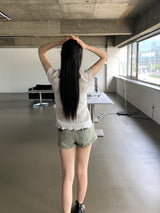 ビンテージウォッシングデニムショートパンツ / Betu Vintage Washing Denim Short Pants