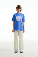 チェリープラネットポイントTシャツ／CHERRY PLANT POINT T-SHIRT [BLUE]