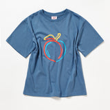 リラックスフィットピーチプリントTシャツ / RELAXED FIT PEACH PRINT T-SHIRT_BLUE