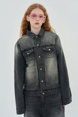 FLOWER DENIM JACKET