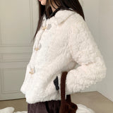 Kaia Rabbit Fur Quilted Soft Collar Crop Coat Jacket