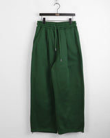 Twee pintuck two-way banding long wide jogger pants