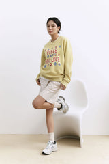Peace and love Sweat shirts lemon (6594387640438)