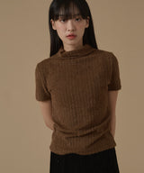 HALF SLEEVE HIGH NECK TOP