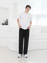 バンディングワンタックスウェットパンツ / P004 BANDING ONE TUCK SWEAT PANTS_BLACK