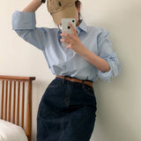 サイドスリットロングデニムスカート
