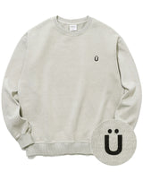 Uロゴ ピグメント スウェットシャツ ベージュ / U LOGO PIGMENT SWEATSHIRTS [BEIGE] (4413964517494)