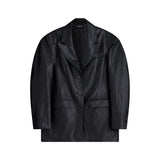 オーバークラックレザーブレザー / Over Crack Leather Blazer