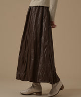 TEXTURE LEATHER SKIRT